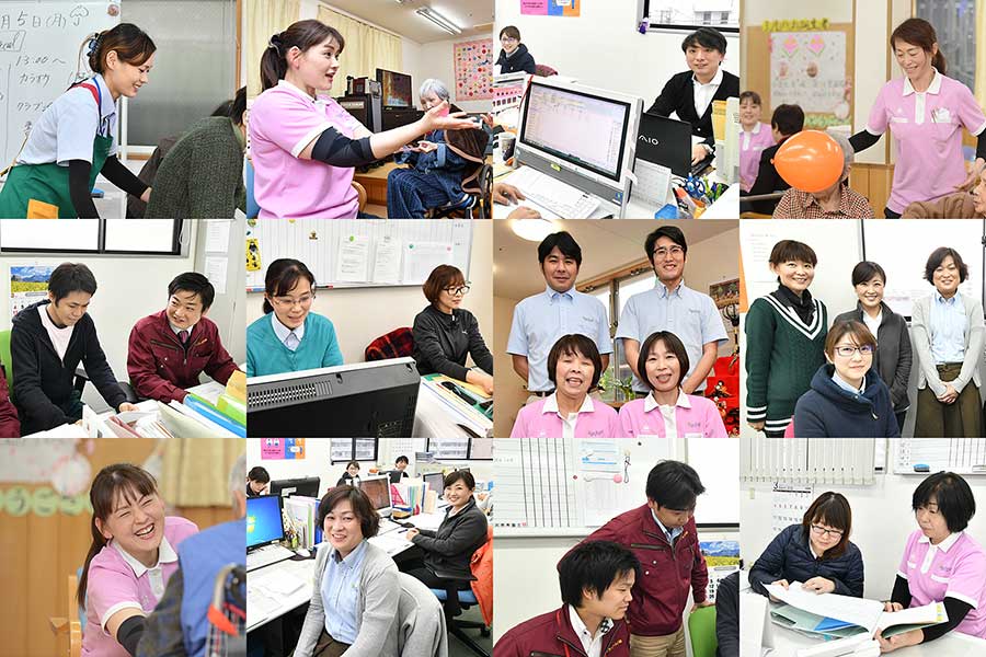 複数の社員が働いている場面
